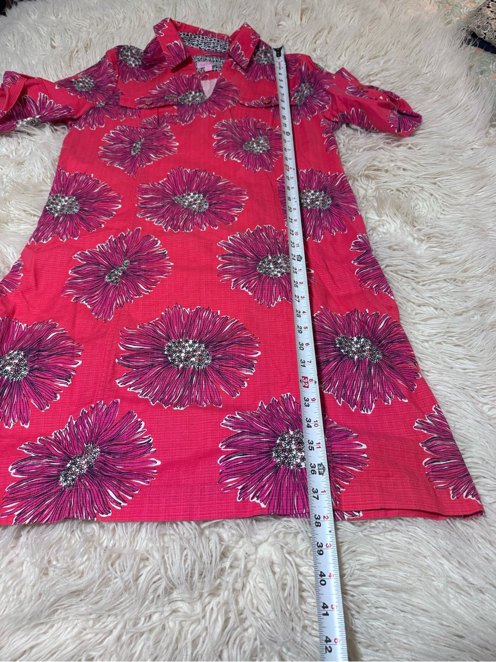 Lilly Pulitzer Stephanie Island Coral Boom Boom shift dress Size 12 With Sleeves - Picture 2 of 12